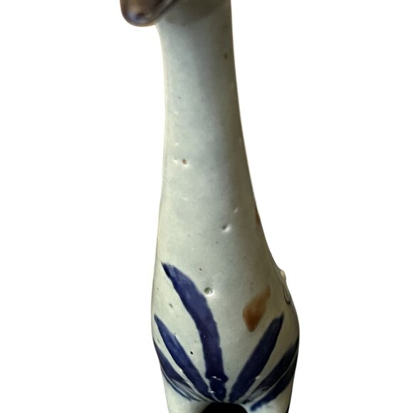 Vintage Tonala Pottery Pair Peacocks Handmade Signed Mexican Folk Art - Picture 7 of 16